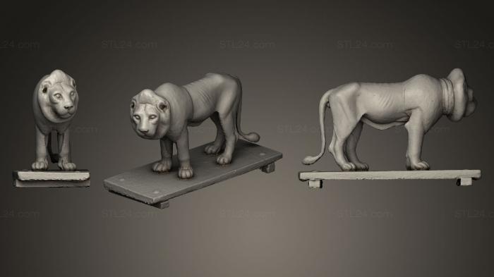 Статуэтки львы тигры сфинксы (Модель льва, STKL_0113) 3D модель для ЧПУ станка
